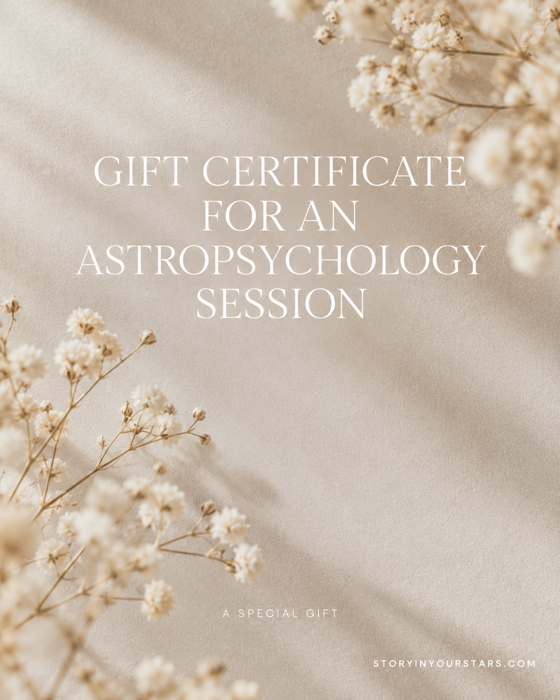 Gift Certificate for an Astropsychology Session ~1.5 hour